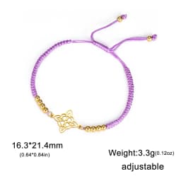 LIKGREAT Irish Witch Knot Bracelet for Women Men Celtics Knot Woven Rope Jewelry Stainless Steel Amulet Talisman Birthday Gift