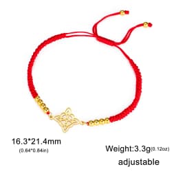 LIKGREAT Irish Witch Knot Bracelet for Women Men Celtics Knot Woven Rope Jewelry Stainless Steel Amulet Talisman Birthday Gift