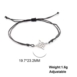 LIKGREAT Irish Witch Knot Bracelet for Women Men Celtics Knot Woven Rope Jewelry Stainless Steel Amulet Talisman Birthday Gift