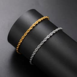 Skyrim 3MM Twisted Chain Bracelet Stainless Steel Gold Color Adjustable Bracelets Women Men Couple Jewelry Valentine's Day Gift
