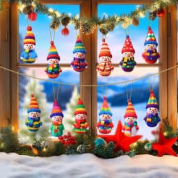 16pcs Cute Snowman Wooden Ornaments Christmas Tree Hanging Pendants For Xmas Party Home Wall Room Decoration 2026 New Year Gifts