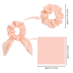 Chiffon Bowknot Silk Hair Scrunchies Women Rabbit Ear Ponytail Holder Hair Ties Hair Rope Rubber Bands Headwear Hair Accessories
