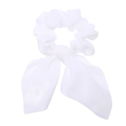 Women Silk Scrunchies Elastic Hair Ties Rabbit Ears Floral Leopard Print Hair Band Ponytail Hair Ropes Girls Accessories