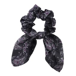 Women Silk Scrunchies Elastic Hair Ties Rabbit Ears Floral Leopard Print Hair Band Ponytail Hair Ropes Girls Accessories