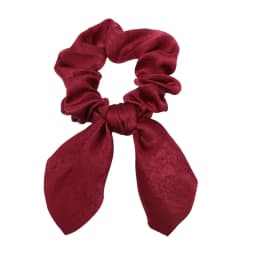 Women Silk Scrunchies Elastic Hair Ties Rabbit Ears Floral Leopard Print Hair Band Ponytail Hair Ropes Girls Accessories