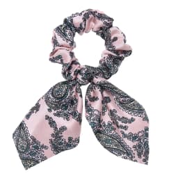 Women Silk Scrunchies Elastic Hair Ties Rabbit Ears Floral Leopard Print Hair Band Ponytail Hair Ropes Girls Accessories
