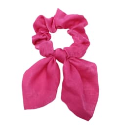 Women Silk Scrunchies Elastic Hair Ties Rabbit Ears Floral Leopard Print Hair Band Ponytail Hair Ropes Girls Accessories