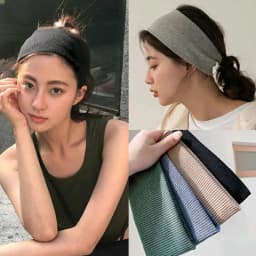 Fashion Knitted Wide Headbands For Women Girls Black Beige Coffee Solid Color Elastic Hairbands Running Cycling Hair Accessories