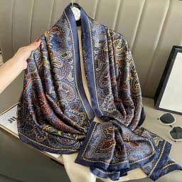 100% Natural Silk Scarf Women Luxury Brand Digital Print Flowers Silk Pashmina Shawl Female Long Bandana Foulard 2020 Oversize