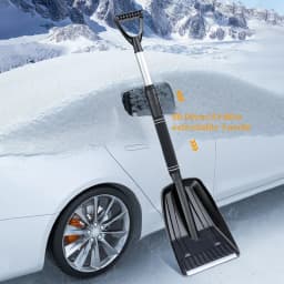 SEAMETAL Detachable Telescopic Winter Snow Ice Shovel Portable ABS Plastic Collapsible Snow Shovel for Outdoor Car Cleaning Tool