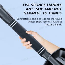 SEAMETAL Detachable Telescopic Winter Snow Ice Shovel Portable ABS Plastic Collapsible Snow Shovel for Outdoor Car Cleaning Tool