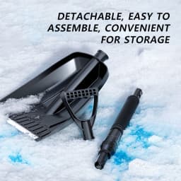 SEAMETAL Detachable Telescopic Winter Snow Ice Shovel Portable ABS Plastic Collapsible Snow Shovel for Outdoor Car Cleaning Tool