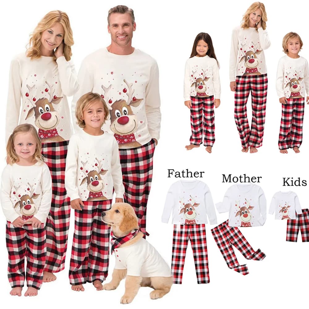 Family Matching Clothes Christmas Pajamas 2026 Mother Kids Baby Pyjamas Set Look Sleepwear Mother And Daughter Father Son Outfit