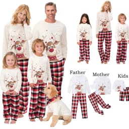 Family Matching Clothes Christmas Pajamas 2026 Mother Kids Baby Pyjamas Set Look Sleepwear Mother And Daughter Father Son Outfit