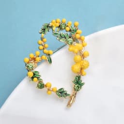 Wuli&baby Beautiful Fruits Heart Brooches For Women Unisex 2-color Enamel French Style Love Party Office Brooch Pins Gifts