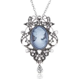 Vintage Cameo Beauty Portrait Pendant Necklace For Women Men Luxury Resin Lady Queen Flower Butterfly Long Sweater Chain Jewelry