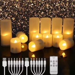 Rechargeable Led Candles Timer Remote LED Light Flameless For Wedding Room Garden Holiday Lighting Home Decor Tea Candle Lamp