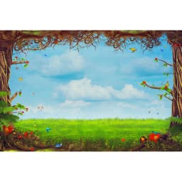 Dreamy Forest Fairy Tale Castle Wonderland Jungle Vinyl Background Baby Birthday Wedding Photography Backdrop Photo Studio Prop