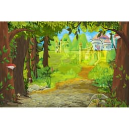 Dreamy Forest Fairy Tale Castle Wonderland Jungle Vinyl Background Baby Birthday Wedding Photography Backdrop Photo Studio Prop