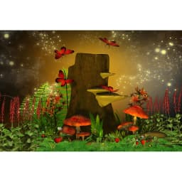 Dreamy Forest Fairy Tale Castle Wonderland Jungle Vinyl Background Baby Birthday Wedding Photography Backdrop Photo Studio Prop