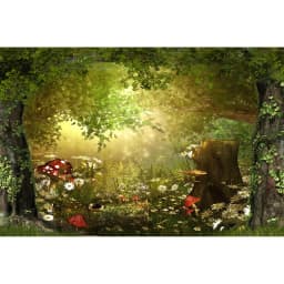 Dreamy Forest Fairy Tale Castle Wonderland Jungle Vinyl Background Baby Birthday Wedding Photography Backdrop Photo Studio Prop