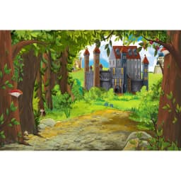 Dreamy Forest Fairy Tale Castle Wonderland Jungle Vinyl Background Baby Birthday Wedding Photography Backdrop Photo Studio Prop