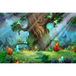 Dreamy Forest Fairy Tale Castle Wonderland Jungle Vinyl Background Baby Birthday Wedding Photography Backdrop Photo Studio Prop