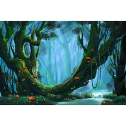 Dreamy Forest Fairy Tale Castle Wonderland Jungle Vinyl Background Baby Birthday Wedding Photography Backdrop Photo Studio Prop