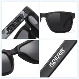 KDEAM Classic Fishing Polarized Sunglasses Large Size 148mm Overall Width Photochromic Sun Glasses For Driving Jogging Riding
