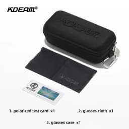 KDEAM Classic Fishing Polarized Sunglasses Large Size 148mm Overall Width Photochromic Sun Glasses For Driving Jogging Riding