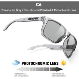 KDEAM Classic Fishing Polarized Sunglasses Large Size 148mm Overall Width Photochromic Sun Glasses For Driving Jogging Riding