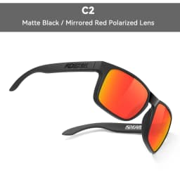 KDEAM Classic Fishing Polarized Sunglasses Large Size 148mm Overall Width Photochromic Sun Glasses For Driving Jogging Riding