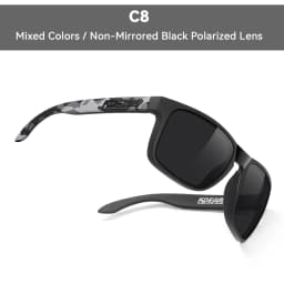 KDEAM Classic Fishing Polarized Sunglasses Large Size 148mm Overall Width Photochromic Sun Glasses For Driving Jogging Riding