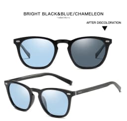 AORON Polarized Photochromic Sunglasses Men /Women Classic Round Sun Glasses TR Frame Aluminum Magnesium Leg