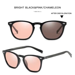 AORON Polarized Photochromic Sunglasses Men /Women Classic Round Sun Glasses TR Frame Aluminum Magnesium Leg