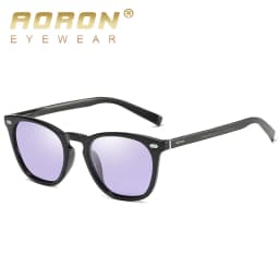 AORON Polarized Photochromic Sunglasses Men /Women Classic Round Sun Glasses TR Frame Aluminum Magnesium Leg