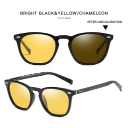 AORON Polarized Photochromic Sunglasses Men /Women Classic Round Sun Glasses TR Frame Aluminum Magnesium Leg