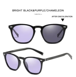 AORON Polarized Photochromic Sunglasses Men /Women Classic Round Sun Glasses TR Frame Aluminum Magnesium Leg