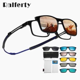 Ralferty Magnetic Reading Glasses Women Men Anti Blue Light Unisex Grade Optical Prescription Sunglasses Anti Slip Chain A2503