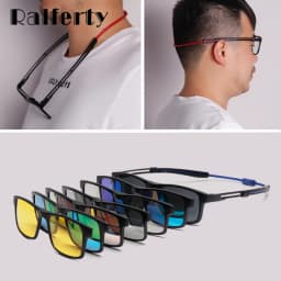 Ralferty Magnetic Reading Glasses Women Men Anti Blue Light Unisex Grade Optical Prescription Sunglasses Anti Slip Chain A2503