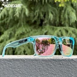 KDEAM Unisex Square Sunglasses Polarized Flash With Stylish Mirrored Pink Sun Glasses New Colors KD332