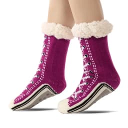 Fuzzy Fluffy Sock Women Winter Christmas Gift Warm Plush Non slip Home Sleeping Soft Female Floor Thermal Slipper Sock Snowflake
