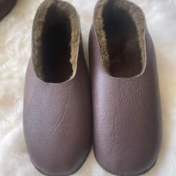 Natural Sheepskin Indoor Slippers Toasty Shoes Barefoot Ergonomic Shearling Real Leather for Men Genuine Leather for Woman