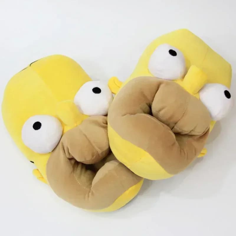 28CM Anime Simpsons Peluche Cotton Slippers Winter Warm Kawaii Home Non-slip Slippers Shoes Decoration Xmas Birthday Gift toy