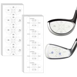 125/250P Golf Club Impact Tape Stickers Labels for Driver Woods Irons, Ball Hitting Recorder Training Aids for Swing Practice