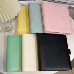 A6/A5 Macaroon 18 Colors PU Leather DIY Binder Photocards Collect Book Diary Agenda Planner Cover Album Stationery