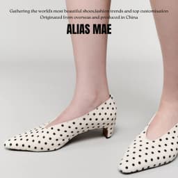 ALIAS MAE 2026 Early Spring New Spotted Horsehair Pointed Low Heel Women's Shallow Mouth Casual Versatile Single Shoes