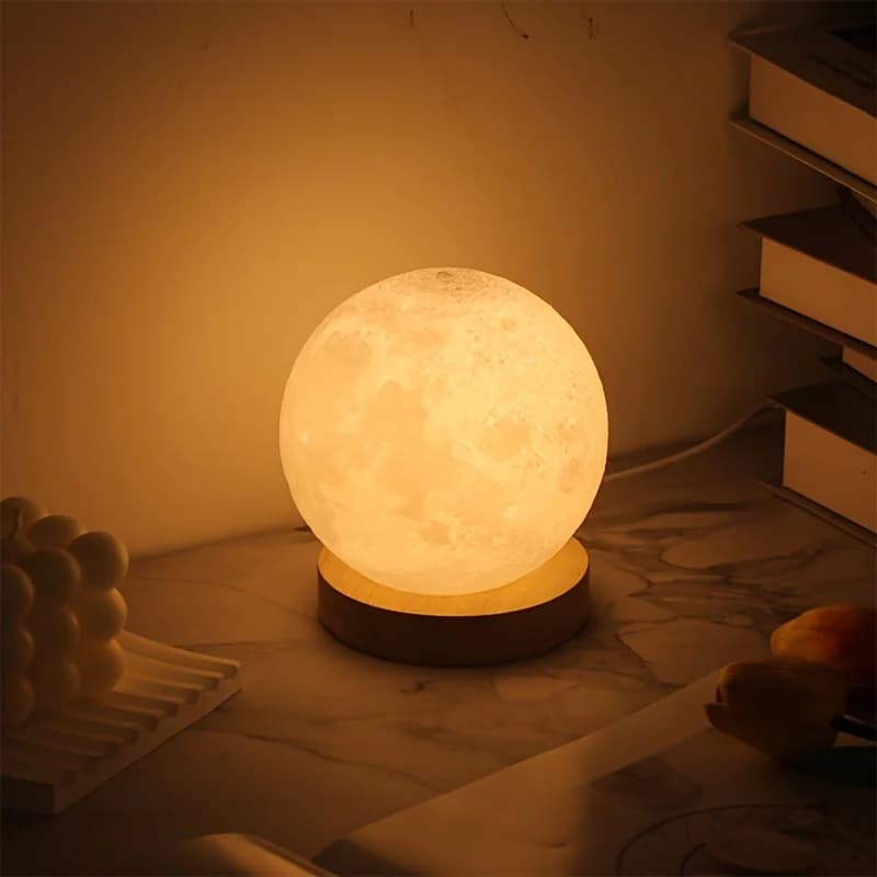 1PC Spherical Table Lamp LED Bedside Lamp Warm Bedroom Nightlight Simple Atmosphere Lamp