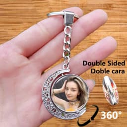 Custom Your Photo Keychain Personalized Daughter Baby Family Best Friend Singer Logo Name Print Glass Car Keyring Gifts