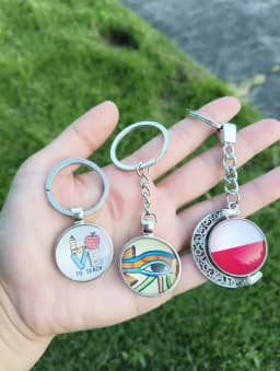 Custom Your Photo Keychain Personalized Daughter Baby Family Best Friend Singer Logo Name Print Glass Car Keyring Gifts